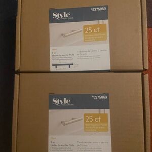 Style Selections 3-in , 76mm  Stainless Steel Cylindrical Handle. (2 pk)